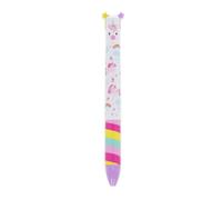 Legami - Bolígrafo Click&Clack Bicolor, Tema Unicorn, Tinta Violeta y Rosa, Bolígrafo Click&Clack, Ideal para la Escuela Oficina Casa, Bicolor, 1 mm de diámetro de punta