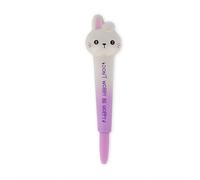 Legami - Bolígrafo de Gel Antiestrés Squeezies, tema Bunny, papelería para escribir Relájate y concéntrate, bolígrafo antiestrés, súper suave, tinta negra, punta de 1 mm de diámetro