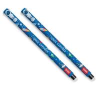 LEGAMI Bolígrafo de gel borrable, astronauta, tinta termosensible, diámetro de punta de 0,7 mm, longitud de 15 cm, tinta negra (paquete de 2)