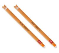 Legami - Bolígrafo de gel borrable Corgi, tinta termosensible, diámetro punta 0,7 mm, longitud 15 cm, tinta negra (lote de 2)