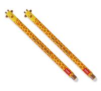 LEGAMI Bolígrafo de gel borrable, jirafa, tinta termosensible, diámetro de punta de 0,7 mm, 15 cm de longitud, tinta negra (paquete de 2)