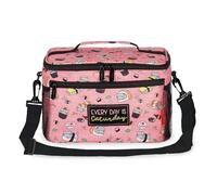Legami - Bolsa para el almuerzo, Sushi Cat, gran capacidad de 7,7 litros, correa ajustable para el hombro, 28 x 17 x 15 cm
