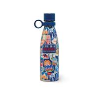 Legami - Botella térmica Hot&Cold, Travel Stickers, cierre hermético, 12 horas de bebidas calientes, 24 horas de bebidas frías, asa de silicona extraíble, de acero inoxidable, sin BPA, 500 ml