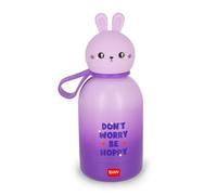Legami - Botella térmica para niños Hot&Cold BFF, Bunny, de acero inoxidable 18/8, doble pared, cierre hermético, mantiene el calor durante 12 horas y el frío durante 24 horas, capacidad 310 ml