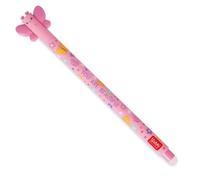 LEGAMI Butterfly - Bolígrafo de gel borrable, bola en el extremo para quitar tinta sin desgastar, tinta rosa sensible a la temperatura, 0,7 mm