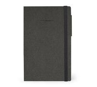 Legami - Cuaderno de hojas blancas My Notebook, Tema Deep Graphite, formato mediano, papel FSC certificado, 192 páginas, tapa blanda, cierre elástico, 13 x 21 cm