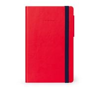 LEGAMI - Cuaderno de páginas en blanco - Mediano - My Notebook -192 Páginas, Tapa Blanda, Cierre Elástico, 13x21 cm, Color Rojo - Producto Oficial