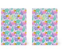 Legami - Cuaderno de rayas de 7 mm, Bee, tamaño B5, grande, papel certificado FSC, 100 páginas, encuadernación Singer Stitch, 18.5 x 24.8 cm (Paquete de 2)
