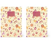 Legami - Cuaderno de rayas de 7 mm, Zodiac, tamaño B5, grande, papel certificado FSC, 100 páginas, encuadernación Singer Stitch, 18.5 x 24.8 cm (Paquete de 2)