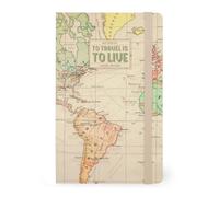 Legami - Cuaderno de Rayas Medium, Travel, 164 páginas, bolsillo al final, últimas 24 páginas separables, cierre elástico, esquinas redondeadas, papel certificado FSC, 13x21 cm