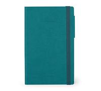 Legami - Cuaderno de rayas, tamaño mediano, 192 páginas, tapa de suave PU, papel certificado FSC®, papel marfil 90 g/m², planificador mensual, agenda de direcciones, marcadores, 13 x 21 cm, color