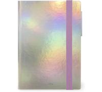 LEGAMI - Cuaderno PLATEADO de rayas, Mediano, Edición limitada, 192 Páginas - My Notebook - Tapa Blanda, Cierre Elástico, 13x21 cm - Producto Oficial