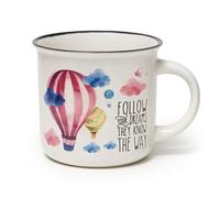 Legami - Cup Puccino, taza de porcelana New Bone China, tema Air Ballon, Take a Break Collection, capacidad 350 ml, lavable en lavavajillas, apto para microondas (CUP0042)