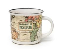 Legami - Cup Puccino, taza de porcelana New Bone China, tema Travel, Take a Break Collection, capacidad 350 ml, apto para lavavajillas