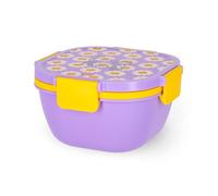 Legami Fiambrera Daisy – 1 tenedor, bandeja con compartimentos, especiero extraíble, 1700 ml