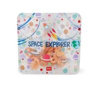 Legami Juego de 3 bolsas para alimentos, 3 tamaños diferentes, S, M, L, bolsas resellables, reutilizables, lavables en lavavajillas, snack bags prácticos, Space