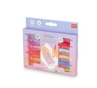 Legami - Juego de 6 rotuladores de doble punta con colores sobrescribibles - Meow + Mini marcadores Teddy's Style +Teddy's Mood
