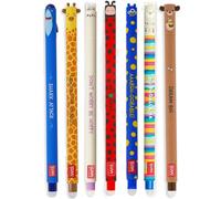 Legami Juego de 7 bolígrafos gel borrables – tinta sensible al calor – punta 0,7 mm