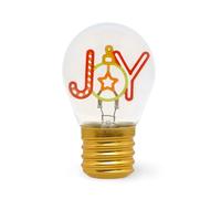 Legami - Lámpara de mesa en forma de bombilla, para uso en interiores, recargable con cable USB, sin cables, Tema Joy, 6.8 x 10.3 cm