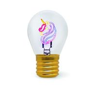 Legami - Lámpara de Mesa en Forma de Bombilla, recargable con Cable USB, inalámbrica, Ficción de Bombilla, Tema Unicorn, 6,8 x 10,3 cm