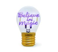 Legami - Lámpara de Mesa en Forma de Bombilla, recargable con Cable USB, inalámbrica, Ficción de Bombilla, Tema Believe in Magic, 6,8 x 10,3 cm