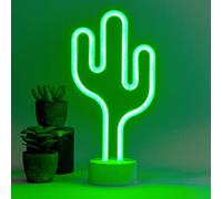 Legami - Lámpara LED con efecto neón, It's a Sign, Cactus, doble alimentación, cable tipo C (incluido) o pilas (no incluidas), lámpara de mesa
