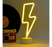 Legami - Lámpara LED de efecto neón, It's a Sign, H 31 cm, Tema Flash, doble alimentación, cable USB (incluido) o pilas (no incluidas), lámpara de mesa, luz multicolor