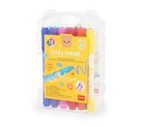 Legami Crayones de cera Teddy Friends – sistema de rosca, punta 8 mm, lavables – 12 unidades