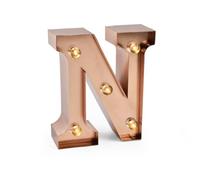 Legami - Mini letra decorativa luminosa, gancho trasero para colgar en la pared, botón ON/OFF, 3 pilas ya incluidas, luz color blanco cálido, N