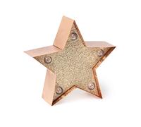 Legami - Mini luz decorativa, Metal, Madera, plástico, 2 Ranuras en la Parte Posterior para colgar la Luz en la Pared, color Blanco cálido, 10 x 3,3 x 10 cm, Tema Stars