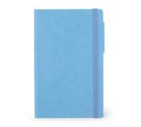 Legami - My Notebook, Cuaderno de rayas de 6 mm, Retro Blue, Medium, papel certificado FSC, 192 páginas, tapa blanda, cierre elástico, 13 x 21 cm