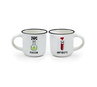 Legami Poison & Antidote Tazas para espresso, 2 Unidades, Bone China