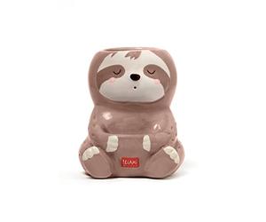 Legami - Portalápices de cerámica, Tema Sloth, Desk Friends, Pintado a mano, Idea para regalo, Organizador de escritorio