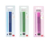 Legami – Recambio tinta gel borrable 3x3 minas 13 cm termosensible 0,7 mm multicolor