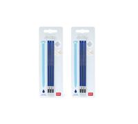 Legami Recambio para bolígrafo borrable – Tinta azul, 3 unidades, 13 cm, Pack de 2 paquetes