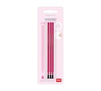 Legami – Recambio para bolígrafo de gel borrable, 3 piezas, 13 cm, tinta termosensible rosa 0,7 mm