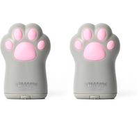 Legami - Sacapuntas con contenedor, Meow, 4,5 x 7 cm, de plástico, doble orificio para lápices estándar y jumbo, tapa plegable, depósito para virutas, espejo en la parte posterior (Paquete de 2)