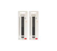 Legami - Set de 2 paquetes de recambios para bolígrafo borrable, cada paquete contiene 3 recambios de tinta negra