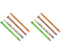 Legami - Set de 4 bolígrafos de gel borrable, temas Dino, Osito, Corgi, Llama, bola en el extremo para quitar la tinta Negro, Azul, Verde, Rojo, sensible a la temperatura, diámetro de la punta 0,7 mm