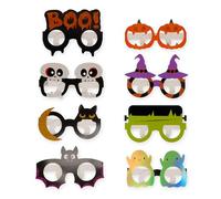 Legami - Set de 8 Gafas de Halloween en Papel, 8 Formas Diferentes Tema Trick or Treat, Talla Única