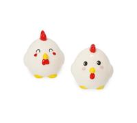 Legami - Set de Sal y Pimienta de Cerámica, Tema Gallina, Decorados a Mano