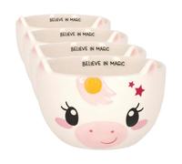 Legami - Taza de cereales de gres ¡Buenos días! Tema Unicorn, Taza para el desayuno, Apta para microondas, Apta para lavavajillas, Capacidad hasta 400 ml, 12 x 9 cm (Paquete de 4)