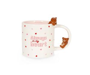 Legami - Taza de Gres - Too Cute to Handle, Tema Teddy Bear, Apta para Lavavajillas, Capacidad 350 ml