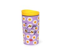 Legami - Taza térmica Hot&Cold Vacuum Tumbler, Daisy, cierre hermético, de acero inoxidable, para todo tipo de bebidas, capacidad 275 ml