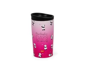 Legami - Taza térmica Hot&Cold Vacuum Tumbler, Panda, cierre hermético, de acero inoxidable, para todo tipo de bebidas, capacidad 275 ml