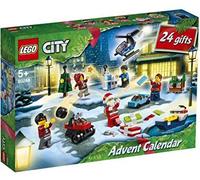 LEGO 60268 City Calendario de Adviento Navidad 2020, Miniset de Contrucción con Microvehículos, Trineo y Tabla de Papá Noel