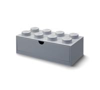 Room Copenhagen Caja de almacenamiento Lego Cajón de escritorio 8 espigas Gris