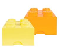 LEGO Caja de almacenamiento apilable (amarillo frío/naranja brillante)