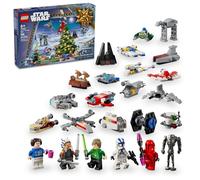 LEGO Calendario de Adviento de Star Wars 2024 para niños, calendario de Adviento de Navidad con 18 mini construcciones y 5 minifiguras, a partir de 6 años, idea de regalo para niños y niñas, 75395