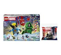 LEGO - Juego de 2 calendarios de Adviento de Lego Marvel 2026 y 30679 Venoms Motocicleta